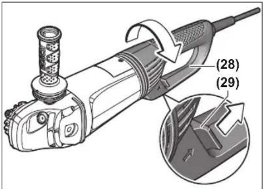 BOSCH GWS 26230 LVI Professional - Okretanje glavne drške - 1