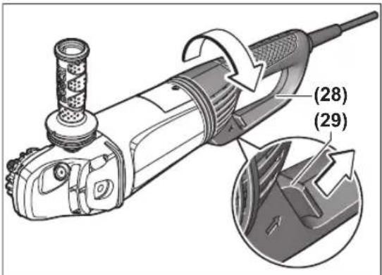 BOSCH GWS 26230 LVI Professional - Pivotement de la poignée principale - 1