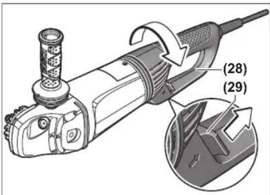 BOSCH GWS 26230 LVI Professional - Γύρισμα της βασικής λαβής - 1