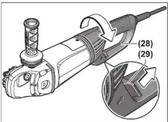 BOSCH GWS 26230 LVI Professional - Rotazione dell'impugnatura principale - 1
