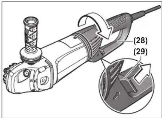BOSCH GWS 26230 LVI Professional - Повертання головної рукоятки - 1