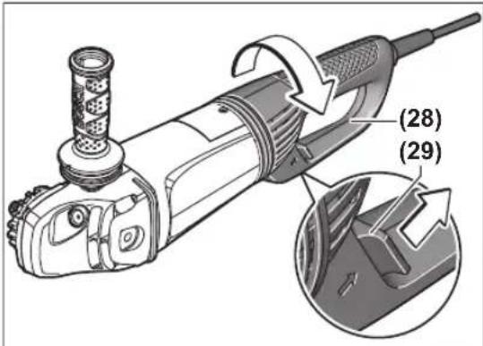 BOSCH GWS 26230 LVI Professional - Põhikäepideme keeramine - 1