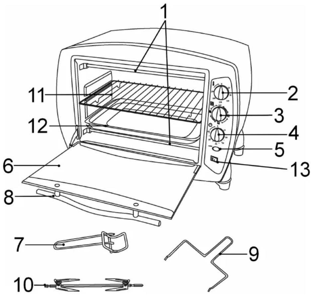 CLATRONIC MBG 3113 - Übersicht der Bedienelemente - 1