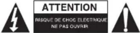 ATTENTION RISQUE DE CHOC ELECTRIQUE NE PAS OUVIR