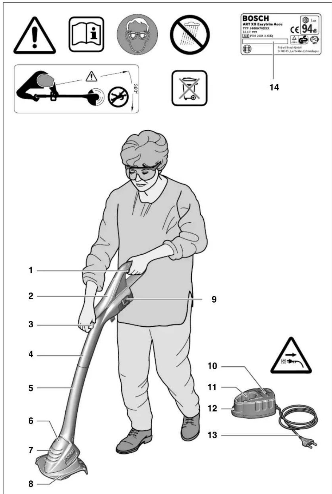 BOSCH ART 23 Easytrim Accu - ART EASYTRIM Accu NIMH - 13