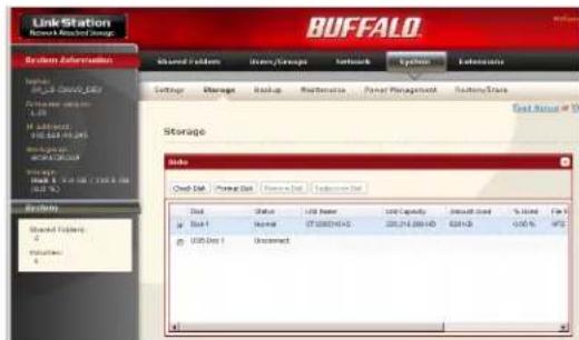 BUFFALO LinkStation Pro Quad - Formater un disque dur USB - 1
