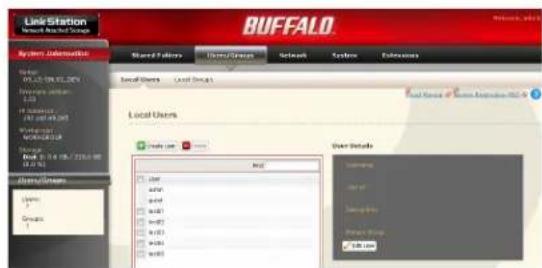 BUFFALO LinkStation Pro Quad - Ajouter des utilisateurs - 1