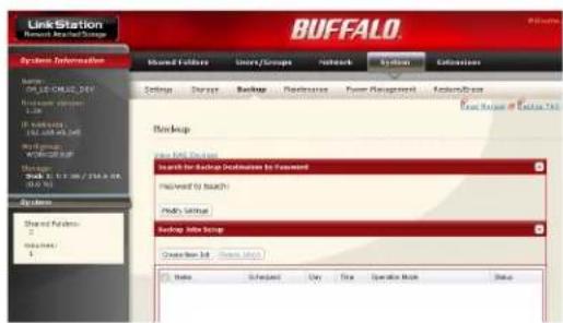 BUFFALO LinkStation Pro Quad - Paramétrer une tâche de sauvegarde sur la linkstation n° 2 - 1