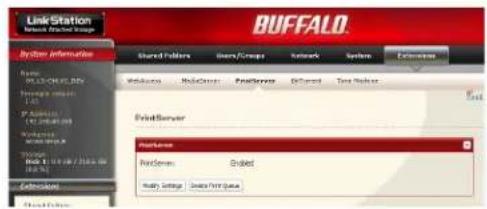 BUFFALO LinkStation Pro Quad - Paramétrer une imprimante sous windows 7/vista - 1