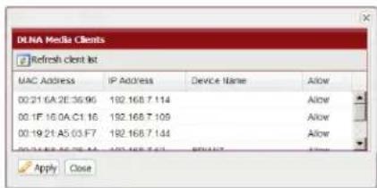 BUFFALO LinkStation Pro Quad - Cliquez sur [authorized DLNA media clients (clients multimédias DLNA autorisés)] - 1