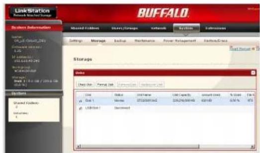 BUFFALO LinkStation Pro Quad - Vérifier le disque - 1