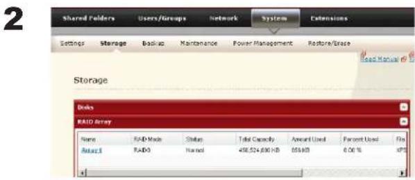 BUFFALO LinkStation Pro Quad - - Passer en mode RAID 0 - 1