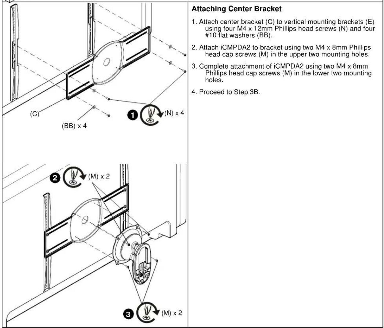 Chief ICMPDA4T03 - Attaching Vertical Brackets - 3