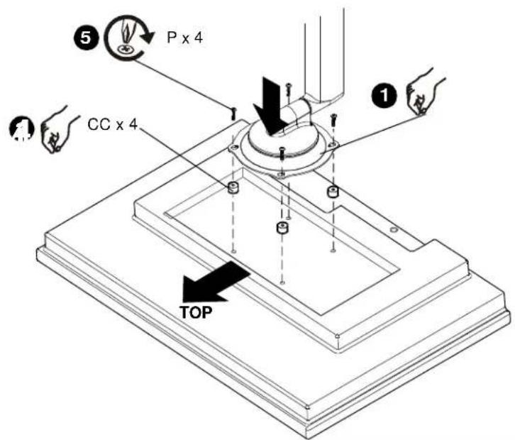 Chief ICMPDA4T03 - Installazione del display con schema di fori per il montaggio incassato 100 × 100 ~mm - 4