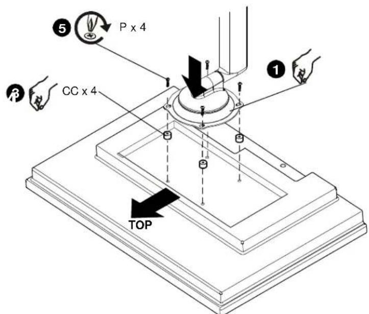Chief ICMPDA4T03 - Patrón de agujeros de montaje rebajados de 100 x 100 mm - 4