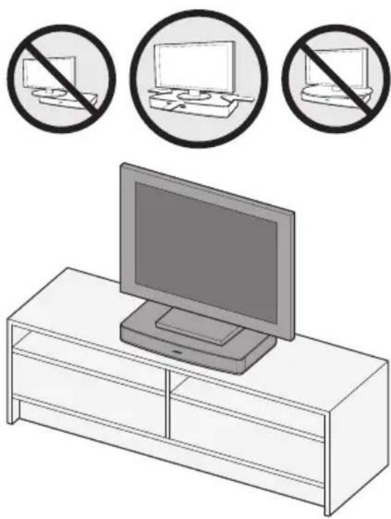 BOSE Solo TV - lépés: Helyezze a TV-t a Solo rendszerre. - 1
