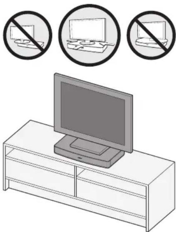 BOSE Solo TV - Étape 6 : Mise en place du téléviseur sur le système Solo - 1