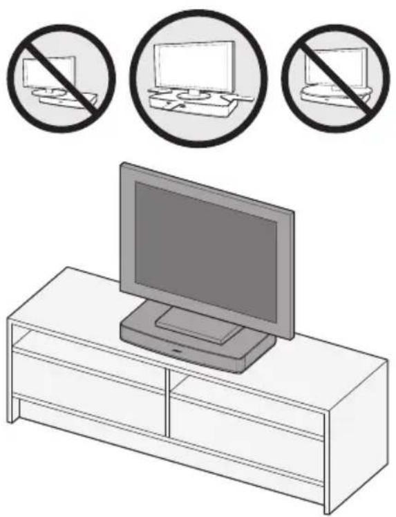 BOSE Solo TV - Schritt 6: Aufstellen Ihres Fernsehgeräts auf dem Solo-System - 1
