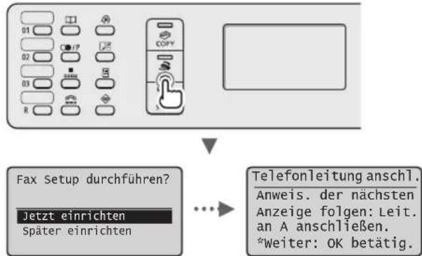 CANON iSensys MFG4730 - Geben Sie die anfänglichen Faxeinstellungen an. - 1
