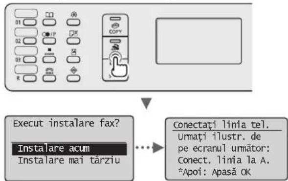 CANON iSensys MFG4730 - Specificati setările de fax initiale. - 1