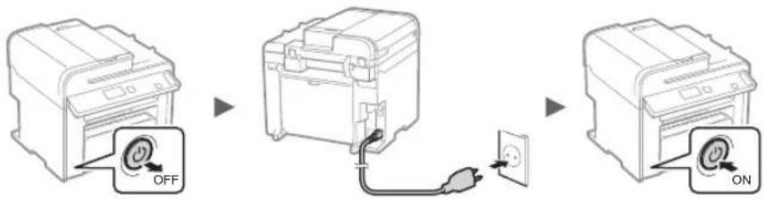 CANON iSensys MFG4730 - Підключення шнура живлення та увімкнення живлення - 1