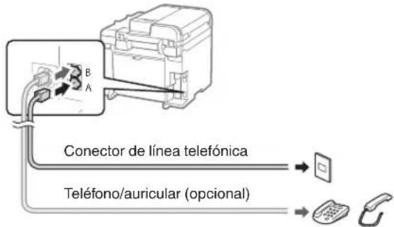 CANON iSensys MFG4730 - Conecte un cable de teléfono. - 1