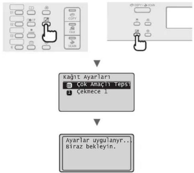 CANON iSensys MFG4730 - Kağıt Boyutu ve Türü Ayarlama - 1