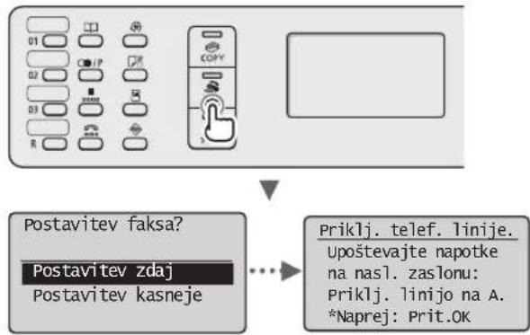 CANON iSensys MFG4730 - Določite prvotne nastavitve faksa. - 1