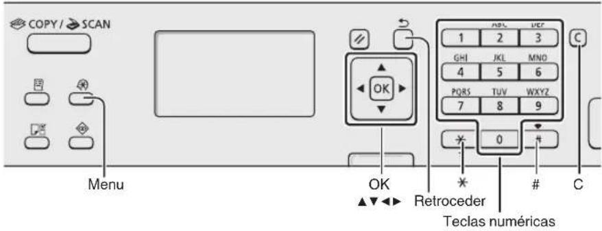 CANON iSensys MFG4730 - Navegar no menu e método de introdução de texto - 2
