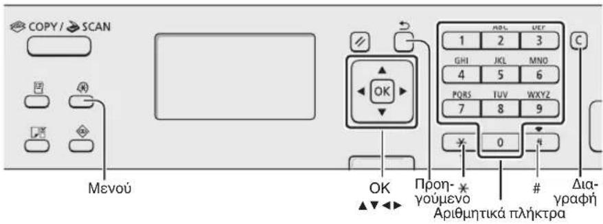 CANON iSensys MFG4730 - Περιήγηση στο μενού και τη μέθοδο εισαγωγής κειμένου - 2
