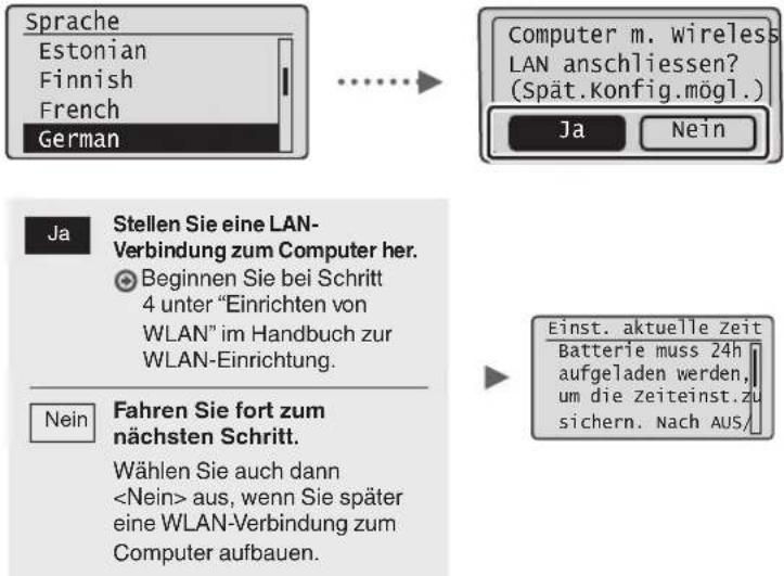 CANON iSensys MFG4730 - Festlegen der anfänglichen Einstellungen - 1