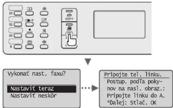 CANON iSensys MFG4730 - Zadanie počiatočného nastavenia faxu a pripojenie telefónneho kábla (iba modely MF4890dw/MF4870dn/MF4780w/MF4750) - 1