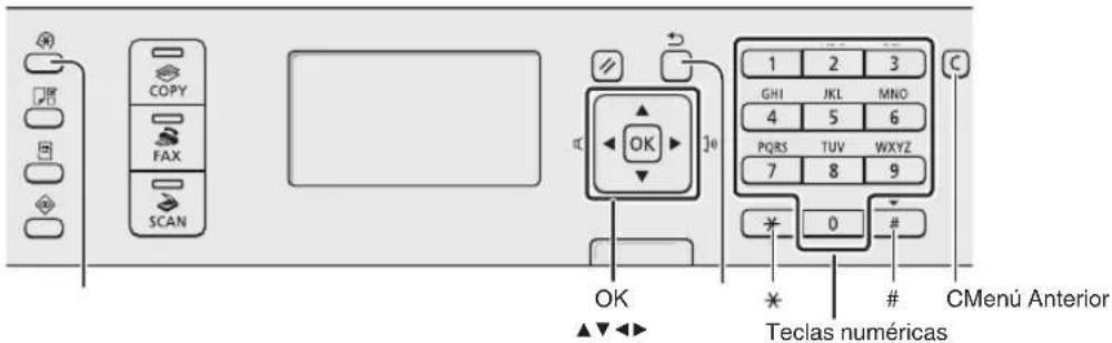 CANON iSensys MFG4730 - Navegación por el menú y método de introducción de texto - 1