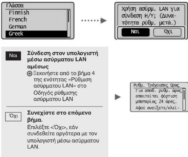 CANON iSensys MFG4730 - Καθορισμός αρχικών ρυθμίσεων - 1