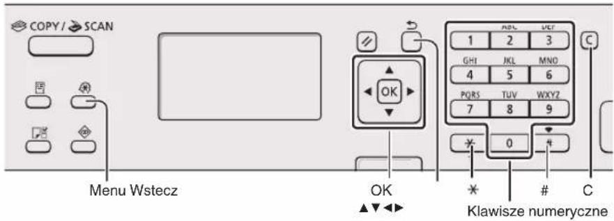 CANON iSensys MF4750 - Poruszanie sie po menu i sposob wpisywania tekstu - 2
