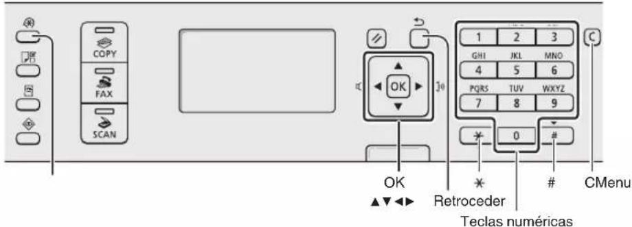 CANON iSensys MF4750 - Navegar no menu e método de introdução de texto - 1