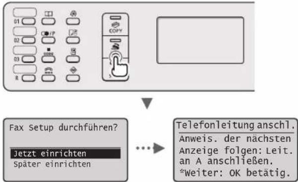 CANON iSensys MF4750 - Geben Sie die anfänglichen Faxeinstellungen an. - 1