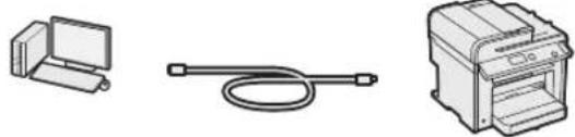 CANON iSensys MF4750 - Koble til via en USB-kabel - 1