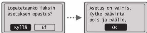 CANON iSensys MF4750 - Poistu Faksin mäaritysopas -ohjeesta ja kaynnista sitten laite uudelleen. - 1