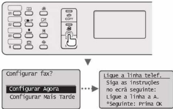 CANON iSensys MF4750 - Especifique as definições iniciais de fax. - 1