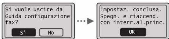 CANON iSensys MF4750 - Uscire alla Guida configurazione fax, quando riavviare la macchina. - 1