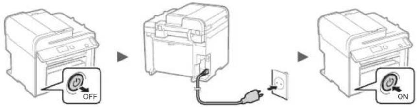 CANON iSensys MF4750 - Maitinimo laldo prljungimas ir aparato JJUNGIMAS - 1