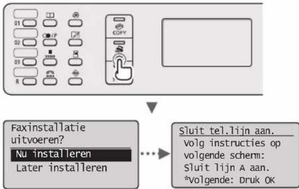 CANON iSensys MF4750 - Geef de begininstellungen voor faxgebruik op. - 1