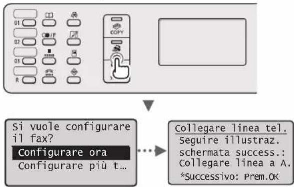 CANON iSensys MF4750 - Specificare le impostazioni iniziali del fax. - 1