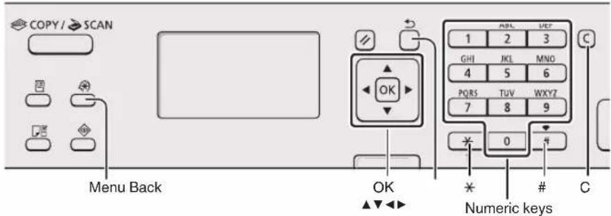 CANON iSensys MF4750 - Navigating the Menu and Text Input Method - 6
