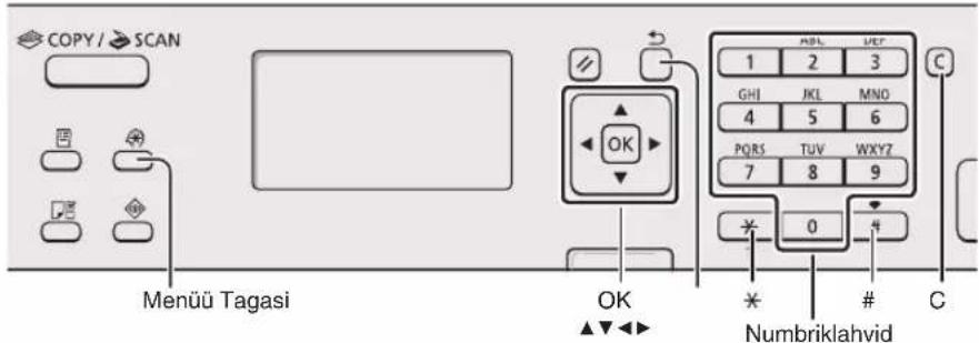 CANON iSensys MF4750 - Menüuslikumine ja tekstisisestusviis - 2