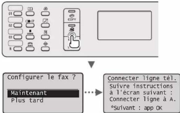 CANON iSensys MF4750 - Définissez les réglages initiaux du fax. - 1