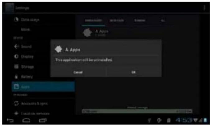 COBY Kyros MID9740 - Pour désinstaller une application: - 3