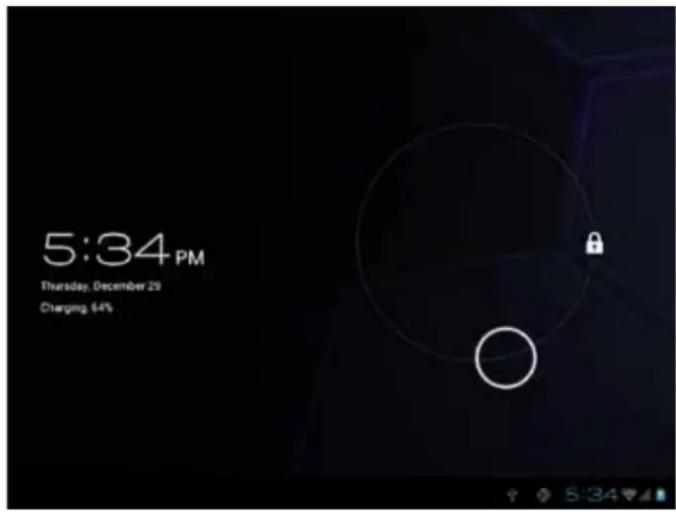 COBY Kyros MID9740 - Cómo desbloquear la pantalla - 1