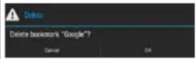 COBY Kyros MID9740 - + To delete a bookmarked webpage. - 3
